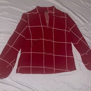 Plaid work setting shirt